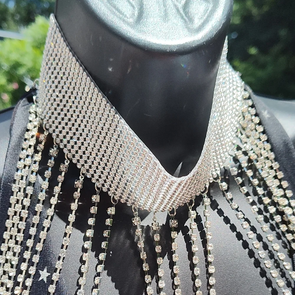 Silver Rhinestone Halter Top - Picture 7 of 8